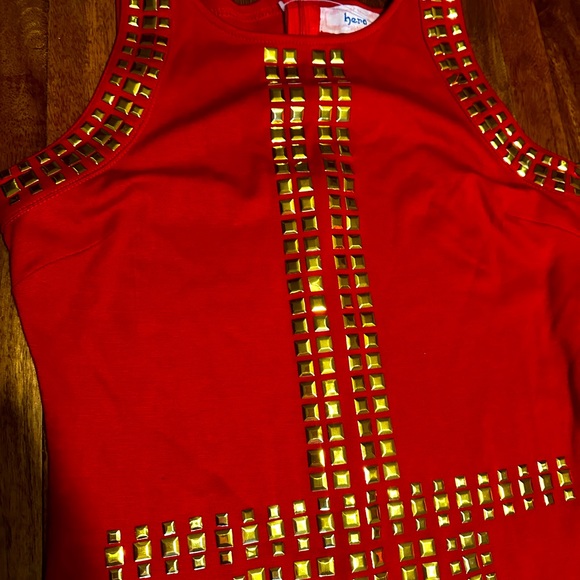 Party Dress red and gold Hera size medium Brand new with tags - Picture 3 of 9